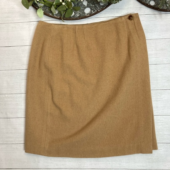 Vintage David N Camel Hair Wrap Skirt - Picture 1 of 12